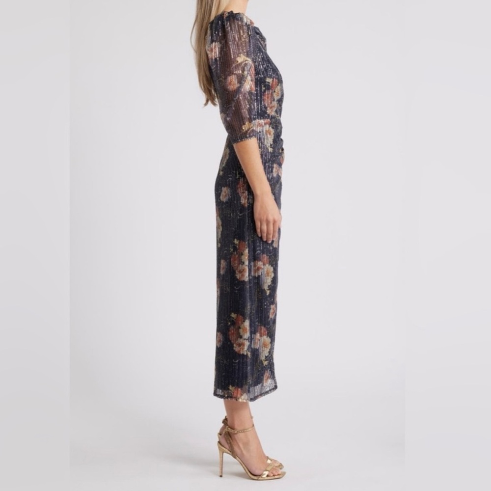 Chelsea28 Black Floral Midi Dress - Picture 2 of 5